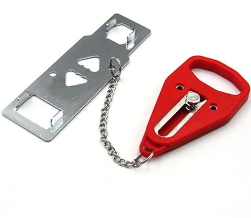 Toguma Portable Door Lock Security Door Lock for Travel Door Stoppers Door Lock Latch, Safety in Hotel Rooms Apartment and Home (Red)