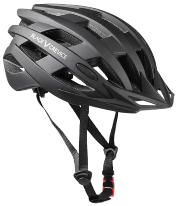 BLACK CREVICE Fahrradhelm Erwachsene I Allround Fahrradhelm | Fahrradhelm Herren & Damen I MTB-Helm I Radhelm Fahrrad-Helm I Atmungsaktiver Fahrradhelm I Größenverstellbar