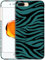 GlamCase for iPhone 7 Plus / 8 Plus, iPhone 7 Plus / 8 Plus Case - Zebra Teal Print Pattern Printed Slim & Sleek Cute Plastic Hard Protective Designer Back Case/Cover for iPhone 7 Plus / 8 Plus