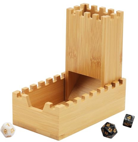 Yuehuamech Tour de dés Pliable en Bambou Château Roulant pour Jeu de société