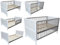 Micoland Kinderbett Juniorbett Beistellbett 140x70 cm 3in1 weiß-grau