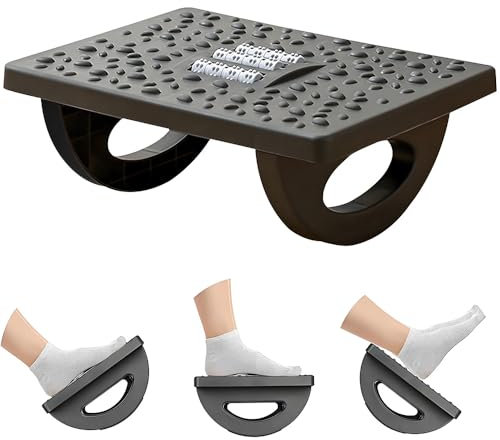 Fußstütze Schreibtisch, Fussstütze Unterm Schreibtisch, Komfortable Fußablage Schreibtisch mit Massagefunktion, Rutschfest Fußstütze für Büro und Zuhause