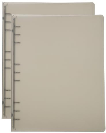 PATIKIL 2 Stk. B5 Binder Cover PP 9 Ring Round Ring Binder Cover Braun | Verdickter Frosted Binder, Loose Leaf Binder Protector, Nachfüllbares Notizbuch, Für Meeting-Notizbuch-Ordner