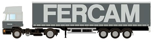 LEMKE Minis 81522628 - Man F90 Gardinenplanen-Sattelzug FERCAM (IT) - Spurweite N