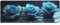 blaue Rose Mousepad XXL 600x300x3mm Groß Gaming Mauspad water Mouse Pad mit Genähten Kanten,Wasserdicht Rutschfeste Gummibasis Verbessert Präzision und Geschwindigkei,Mauspad Groß Office PC Lapto