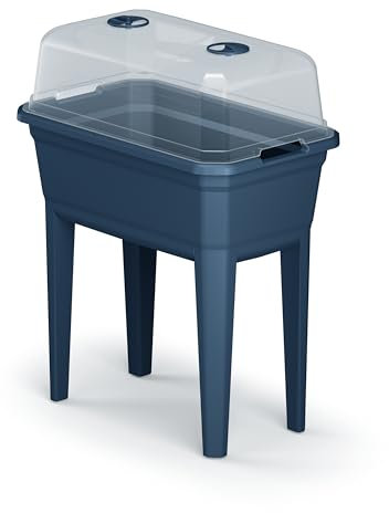 Jardinière surélevée pour balcon avec couvercle - Serre - Serre - Jardinière pour plantes - Jardinière pour légumes - Jardinière pour légumes - Pot de fleurs - 60 cm