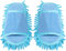 LIFKOME 1 Paar Staubtuch Slipper Offene Zehenpartie Reinigungs Slipper Peep Toe Slipper Mopp Slipper Blau