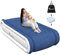 YITAHOME Luxury Air Bed with Integrated Mattress,Single airbed with Built-in Electric Pump, Inflatable Mattress, Quick Self-Inflation/Deflation Blow Up Airbed for Guest, Camping,Blue&Grey