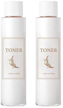 Rice Toner Gesichtswasser, 92.4% Reisfermentationsfiltrat, Reisfermentation Toner, Erfrischende Feuchtigkeitsversorgung, Fettproduktion regulieren, Poren verkleinern, 150ml (150ml, 2pc)