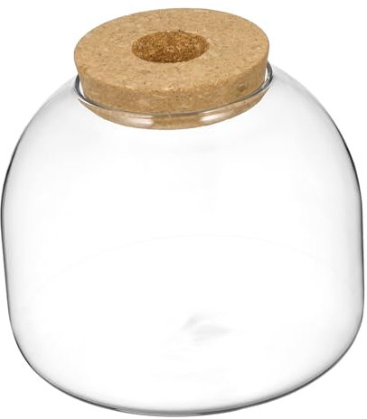 Ökosystem Terrarium Glasbehälter für Hydroponische Pflanzen Transparentes Pflanzgefäß mit Korkdeckel für Kreative und DIY Enthusiasten Miniaturgärten und Innenraumdekoration