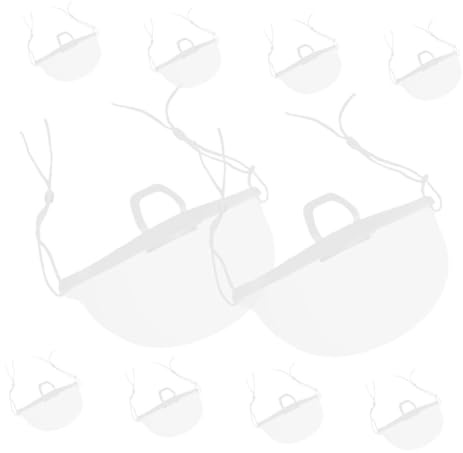 Anneome 10pcs Catering Face Shields with Pe Material, Versatile Application and Human Centered Design, Reusable Spit Guard Masks for Kitchen and Bbq Use