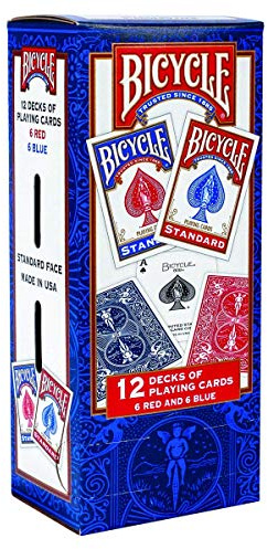 Standard Bicycle Rider Back Poker Playing Cards - 12 Decks