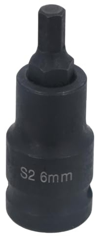 M6 x 55mm 1/2” Drive Short Impact Impacted Allen Hex Key Socket
