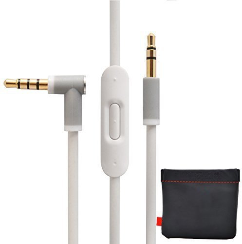 Cable de Repuesto para Auriculares Dr Dre Beats Monster con Mando a Distancia Pro Solo Studio … (blanco)