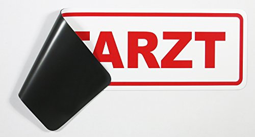 Magnetschild NOTARZT | Schild magnetisch für Kfz und alle anderen Metalloberflächen | mehrere Größen (65 x 19 cm)