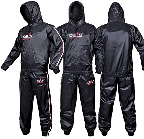 DEFY Combinaison de sauna robuste pour perte de poids avec capuche pour homme et femme