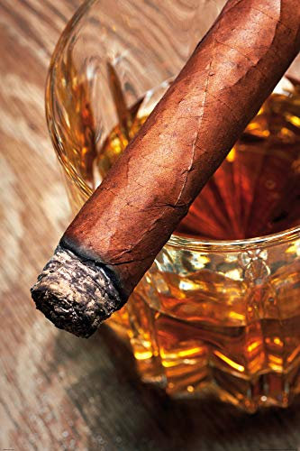 1art1 Alkoholische Getränke XXL Poster Whiskey Und Zigarre Plakat | Bild 120x80 cm