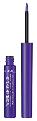 Rimmel - Eyeliner Wonder'Proof - Waterproof et sans transfert - Longue Tenue - Violet (04 Deep purple) - 1,4ml