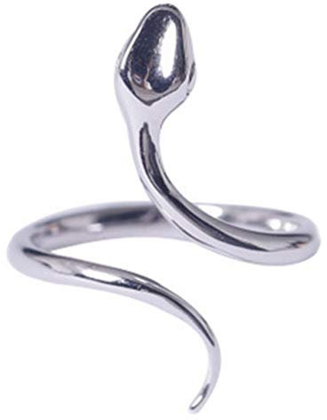 Helen de Lete Verstellbarer Ring aus 925er-Sterlingsilber, kleine Schlange, Sterling Silber