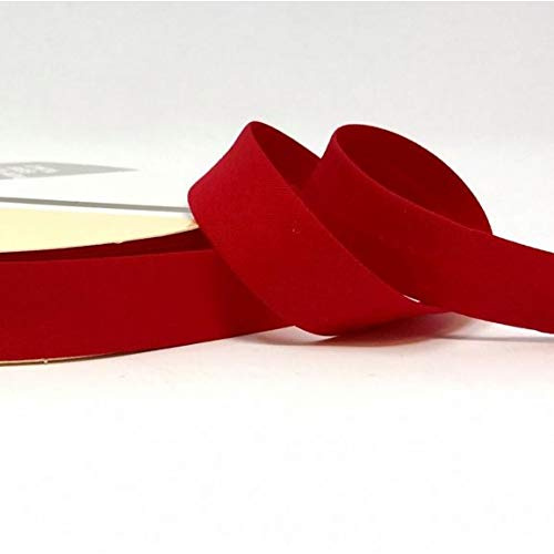 Schrägband aus leichtem Stretch-Baumwolle, rot, 5 m