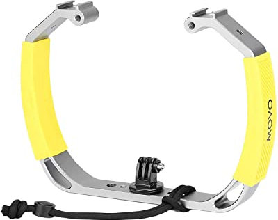 Movo GB-U80 Underwater Diving Rig with Cold Shoe Mounts, Strap - Compatible with GoPro Hero, HERO3, HERO4, HERO5, HERO6, HERO7, HERO8, HERO9, HERO10, Osmo Action - Scuba GoPro Accessory (XL Version)