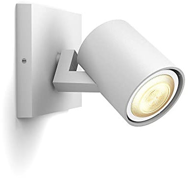 Philips Hue White Ambiance Faretto Smart Runner, Lampadina Hue Smart LED GU10 inclusa, Bluetooh, 5.5 W, Bianco, Telecomando dimmer switch incluso