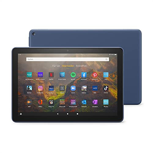 Amazon Fire HD 10-Tablet, Zertifiziert und generalüberholt | 25,6 cm (10,1 Zoll) großes Full-HD-Display (1080p), 32 GB, blau – mit Werbung |