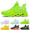 Basket Homme Femme Chaussures de Sport Running Basquettes Fitness Tennis Respirantes Sneakers Casual Multicolore Légères Shoes G133 Fluorescent Green 45