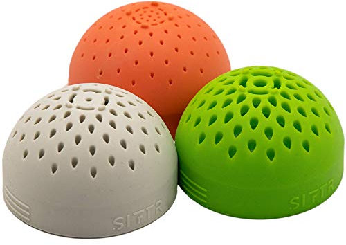 SIFTR 3 Colour Triple Pack - Space Saving Mini Can Colander and Strainer Silicone - Small Nesting Colander and Strainers Kitchen Gadget - Cooking Gadgets