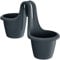 Maceta RESPANA TWINS 5L., dimensiones (mm) 463x200x336, color Antracita