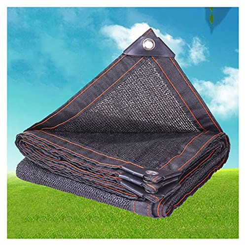 Toldo Vela de Sombra Negro 85% Malla de Sombreo Protector Solar de 2X3m, 3x4m, 4x5m, 6x8m, 8x10m Red para jardín, por Exterior Patio Cochera