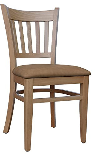 abritus Set 2 Stühle Küchenstuhl Wohnzimmerstuhl Esszimmerstuhl Stuhl mit Rücklehne Holz Buche massiv Honig-Eiche Polster Kunstleder, fertig montiert Belastbarkeit 150 kg *T002