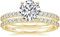 925 Sterling Silber Ring Set mit Funkelnden Steinen in Echtsilber Ringe Eheringe für Frauen, Damen Verlobungsringe Damenring Strahlender Stein Eternity (62, Gold)