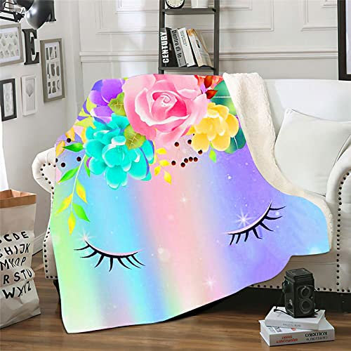 HNDXLHH Plaid Fleur Rose Pourpre Plaid Polaire Double-Face Couverture Douce et Confortable Couverture Polaire 180x220 Plaid Canape Chaud Épais Durable Facile à Entretenir