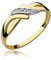 MARKO Geflochtener Damen Goldring mit Diamanten 0.02Ct | 14 Karat Gold (585) | Goldring mit Box | Goldring für Frauen (Gelbgold, 56 (17.8))