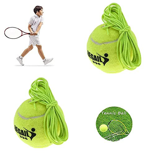 yufana 2 Stück Tennis Trainer Ball, Tennis Training Ball mit Schnur, Tennisball mit Schnur, für Tennisübungen im Innen- und Außenbereich