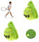 yufana 2 Stück Tennis Trainer Ball, Tennis Training Ball mit Schnur, Tennisball mit Schnur, für Tennisübungen im Innen- und Außenbereich
