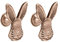 DOITOOL Rabbit Drawer Knobs : 2PCS Black Cabinet Door Handles, Bunny Shaped Zinc Alloy Pull for Kitchen, Dressing Table, Sliding Door - Furniture Accessory,Door Knobs for Wardrobes Kids