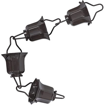 Yardwe 1Pc Traufe Entwässerung Regenkette Regenfänger Kette Gartendeko Regenkette Fallrohre Schwarz Akzentdeko Vintage Deko Regenrinne Umsteller Regenkette Ablauf Regenkette Regenschirm