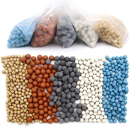 Duschkopf Filter 5 Pack (250g), Negativen Ionen Mineral Bälle, Ionenfilter Balls Erweicht hartes Wasser für Badezimmer Ionenfilter Handbrause