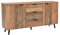 Mueble de TV, Aparador, 140 cm, con 2 Puertas y 3 cajones, diseño Retro, 5 Patas macizas de 12 cm, para salón, Comedor, marrón Vintage
