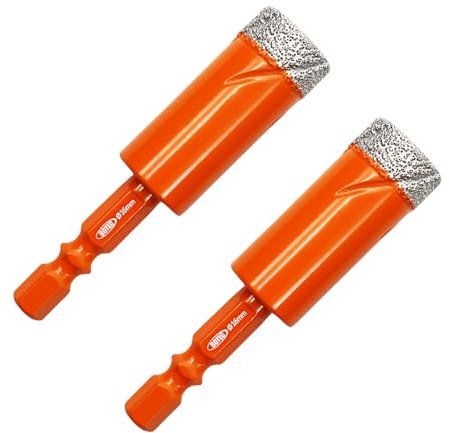 BGTEC Forets Mèches Diamant Carrelage-2 pièces 16MM Mèche diamantée à sec pour Porcelaine,Céramique, Granit,Carrelage