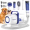 buenkee Kit de aseo para perros con aspiradora, aspiradora todo en uno para perros y gatos, cortadora de pelo de mascotas de bajo ruido y cepillo para desprendimiento, removedor de pelo de perro
