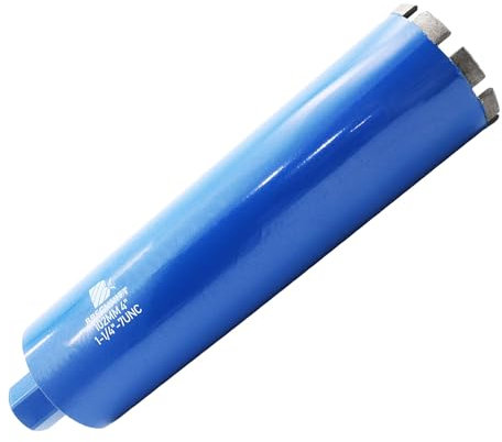 Wet Diamond Core Drill Bits 4/102mm - BRSCHNITT Concrete Core Drill Bit, 1-1/4-7 Thread Core Bit Turbo Laser Welded Segments with Rebar, Brick, Block, Masonry, Stone