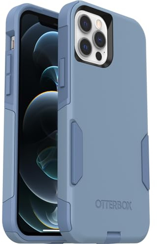 OtterBox Schutzhülle für iPhone 12 und iPhone 12 Pro (nur Pendler-Serie), Crisp Denim (blau), schlank und robust, taschenfreundlich, mit Portschutz, Keine Einzelhandelsverpackung, 27-54178-5937-NR