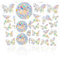 41 Stück Fensteraufkleber Vogelschutz für Glasscheiben, Sonnenfänger Sticker, Schmetterling Suncatcher Sticker, Regenbogen Fenster Sticker Folie Gegen Vogelschlag, Vogelschutz Aufkleber Fenster