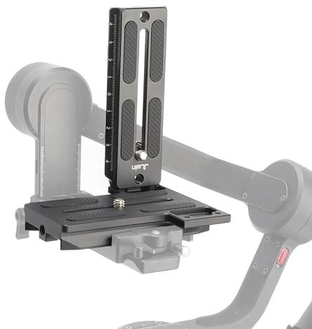 FocusFoto L-Halterung, vertikale horizontale Schaltkamera, Schnellwechselplatte für ZHIYUN Crane 2/3 LAB, Weebill-S/3/2 und DJI Ronin RSC2 RS2 Gimbal-Stabilisator, für Manfrotto 501PL Arca-Swiss