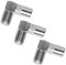 Thyonta 3PCS TV Antenna Coaxial Adapter For TV Antenna Cables Male Coaxial Plug to F Socket 90 Degree Right Angle Angle Adapter Screw Connector