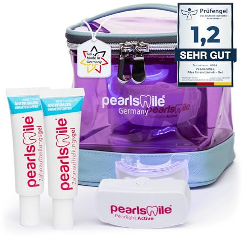 PearlSmile Zahnaufhellung Bleaching Set – Professionelles Teeth Whitening Kit für kosmetisches Zahnbleaching – Effektive Zahn Bleaching Aufhellung zu Hause