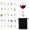 JJUNW 24 Stück Weinglas Anhänger, Ozean Thema Glasmarkierer, Ozean Thema Charms mit Aufbewahrungstasche Glas Identifikation Getränke Markierungen für Cocktail für Wein Bachelorette Party Dekorationen